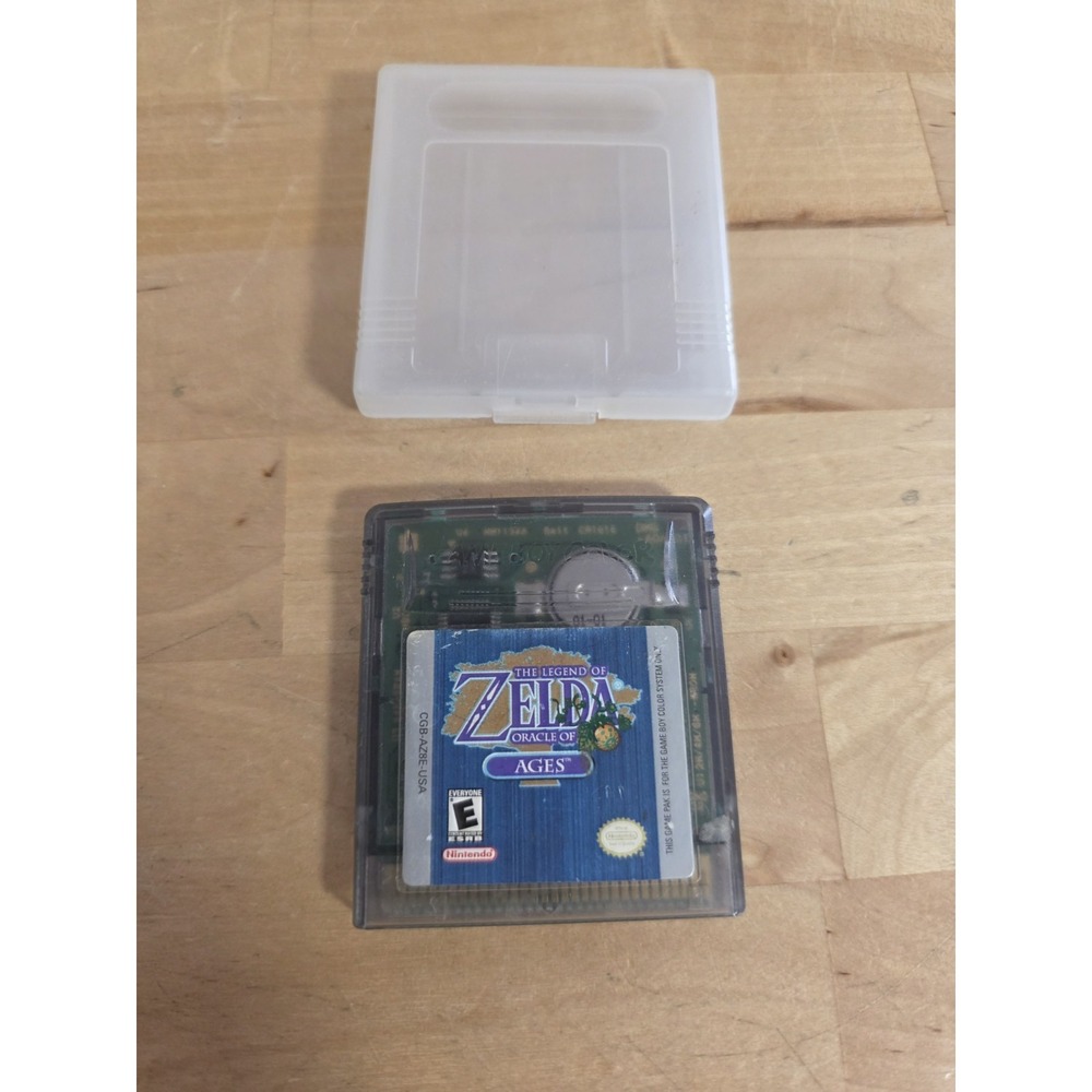 Legend Of Zelda Oracle Of Ages (Game Boy Color) Tested/Works Saves W/ Protector